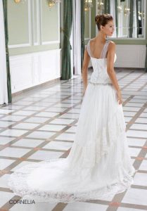 vestido de novia blanco sencillo elegante espalda libre
