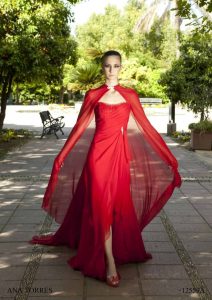 Vestido de madrina en rojo