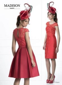 Vestido de madrina en rojo