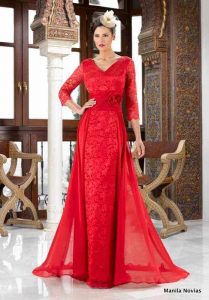 Vestido de madrina en rojo