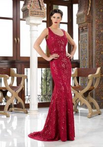 Vestido de madrina en rojo