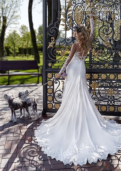 Vestido de novia con estilo, elegante y exclusivo.