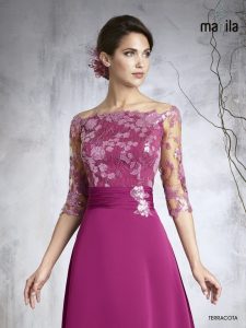 vestido de madrina rosa